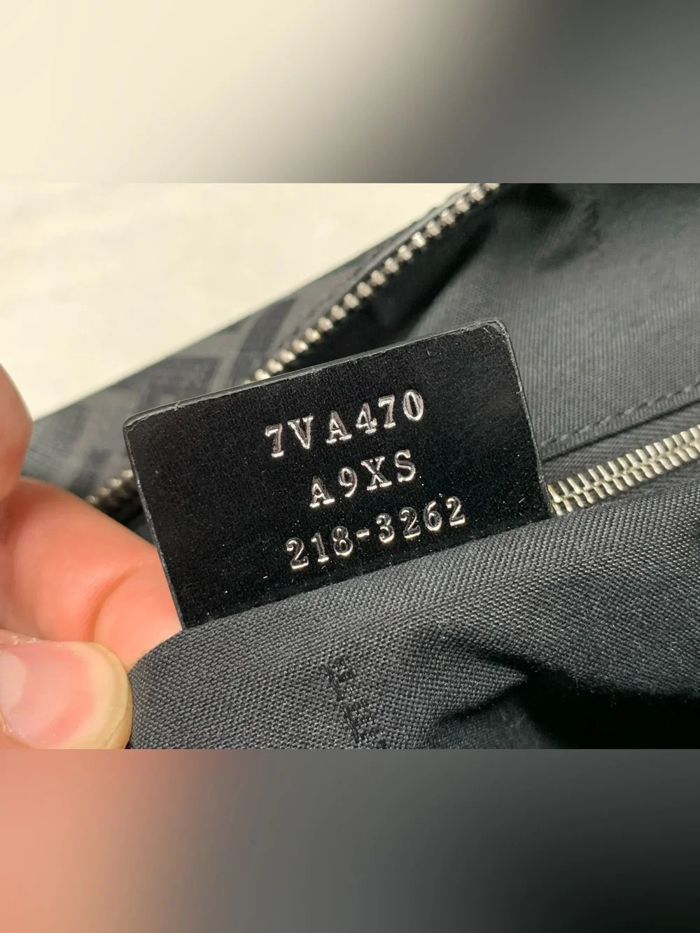 Fendi Diagonal FF Zucca Logo Black Messenger Bag
